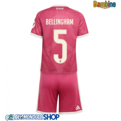 Maglie da calcio Real Madrid Jude Bellingham #5 Terza Maglia Bambino 2026-27 Manica Corta + Pantaloni corti)